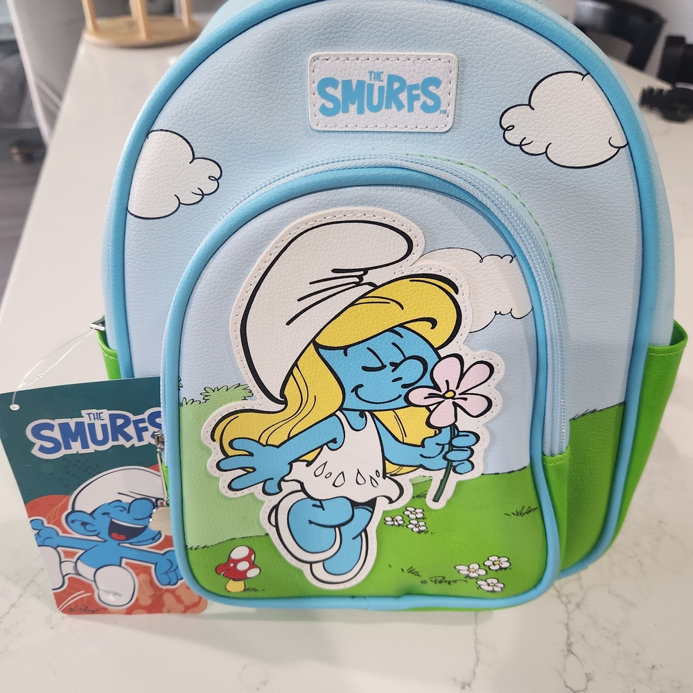 The Smurfs Blue and Green Backpack